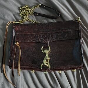 Rebecca Minkoff Brown Reptile Crossbody